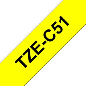 Banda etichete BROTHER TZe-C51, 24 mm, 5 m, negru pe galben Banda etichete BROTHER TZe-C51, 24 mm, 5 m, negru pe galben