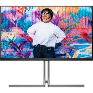 Monitor WLED Nano IPS AOC U32U3CV, 31.5" Ultra HD, 60Hz, Flicker Free, HDR400, boxe, pivot, argintiu-negru Monitor WLED Nano IPS AOC U32U3CV, 31.5" Ultra HD, 60Hz, Flicker Free, HDR400, boxe, pivot, argintiu-negru