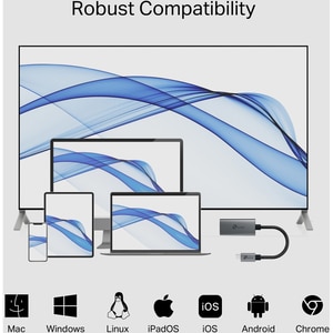 Adaptor USB-C - HDMI TP-LINK UA520C, argintiu Adaptor USB-C - HDMI TP-LINK UA520C, argintiu