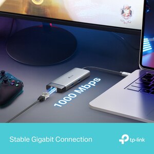 Hub USB TP-LINK UH6120C, USB Type-C, argintiu-negru Hub USB TP-LINK UH6120C, USB Type-C, argintiu-negru