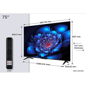Televizor LED Smart TCL 75P69K, Ultra HD 4K, HDR, 189cm Televizor LED Smart TCL 75P69K, Ultra HD 4K, HDR, 189cm