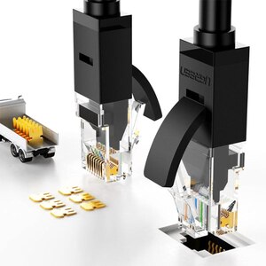 Cablu de retea UTP CAT6 RJ45 - RJ45 UGREEN 50176, 5m, negru Cablu de retea UTP CAT6 RJ45 - RJ45 UGREEN 50176, 5m, negru