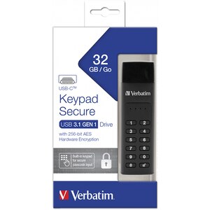 Memorie USB VERBATIM Keypad Secure, 32GB, USB 3.1, negru Memorie USB VERBATIM Keypad Secure, 32GB, USB 3.1, negru