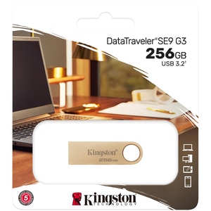Memorie USB KINGSTON DataTraveler SE9 G3, 256GB, USB 3.2, auriu Memorie USB KINGSTON DataTraveler SE9 G3, 256GB, USB 3.2, auriu