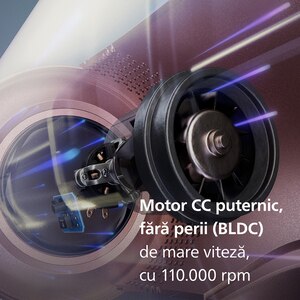 Uscator de par PHILIPS Seria 8000 BHD837/10, 1400W, 3 viteze, 4 trepte temperatura, ThermoShield Advanced, roz Uscator de par PHILIPS Seria 8000 BHD837/10, 1400W, 3 viteze, 4 trepte temperatura, ThermoShield Advanced, roz