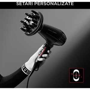 Uscator de par ROWENTA Karl Lagerfeld CV888LF0, 2000W, 2 viteze, negru Uscator de par ROWENTA Karl Lagerfeld CV888LF0, 2000W, 2 viteze, negru