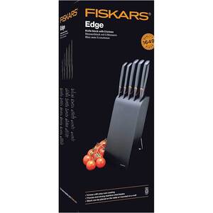 Set cutite FISKARS Edge 1003099, 6 piese, 8-23cm, negru Set cutite FISKARS Edge 1003099, 6 piese, 8-23cm, negru