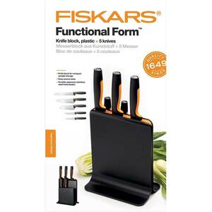 Set cutite FISKARS 1057554, 6 piese, 11-23cm, negru Set cutite FISKARS 1057554, 6 piese, 11-23cm, negru
