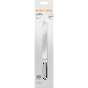 Cutit pentru paine FISKARS All Steel 1062883, 22.1cm, otel, argintiu Cutit pentru paine FISKARS All Steel 1062883, 22.1cm, otel, argintiu