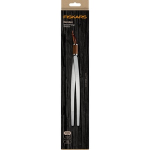 Cleste pentru gratar FISKARS Norden, 44.4 cm, otel inoxidabil si lemn, argintiu/maro Cleste pentru gratar FISKARS Norden, 44.4 cm, otel inoxidabil si lemn, argintiu/maro