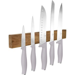 Set cutite BERLINGER HAUS BH/2946 + suport magnetic, 5 piese, otel, 9-20cm, gri Set cutite BERLINGER HAUS BH/2946 + suport magnetic, 5 piese, otel, 9-20cm, gri