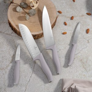 Set cutite BERLINGER HAUS BH/2960, 4 piese, otel, 9-20cm, gri Set cutite BERLINGER HAUS BH/2960, 4 piese, otel, 9-20cm, gri