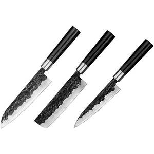 Set cutite SAMURA Blacksmith, 3 piese, 16.2 - 18.2cm, inox, negru Set cutite SAMURA Blacksmith, 3 piese, 16.2 - 18.2cm, inox, negru
