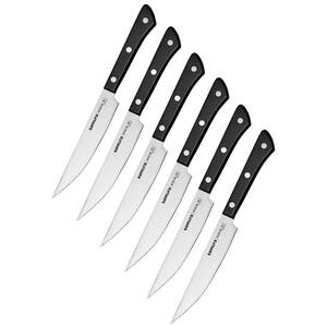 Set cutite SAMURA Harakiri SHR-0260B, 6 piese, 12cm, otel, negru Set cutite SAMURA Harakiri SHR-0260B, 6 piese, 12cm, otel, negru