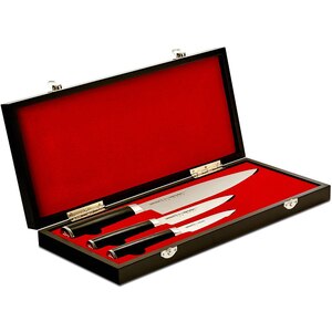 Set cutite SAMURA Mo-V SM-0220, 3 piese, otel, negru Set cutite SAMURA Mo-V SM-0220, 3 piese, otel, negru