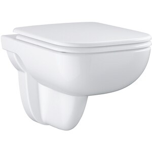 Vas WC GROHE Start Edge 39815000, montaj suspendat, evacuare orizontala, cu capac, alb Vas WC GROHE Start Edge 39815000, montaj suspendat, evacuare orizontala, cu capac, alb