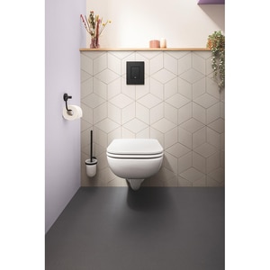 Vas WC GROHE Start Edge 39815000, montaj suspendat, evacuare orizontala, cu capac, alb Vas WC GROHE Start Edge 39815000, montaj suspendat, evacuare orizontala, cu capac, alb
