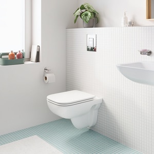Vas WC GROHE Start Edge 39815000, montaj suspendat, evacuare orizontala, cu capac, alb Vas WC GROHE Start Edge 39815000, montaj suspendat, evacuare orizontala, cu capac, alb