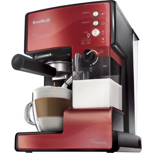 Espressor manual BREVILLE Prima Latte VCF046X-01, 1.5l, 1050W, 15 bar, sistem Cappuccino, rosu-negru Espressor manual BREVILLE Prima Latte VCF046X-01, 1.5l, 1050W, 15 bar, sistem Cappuccino, rosu-negru