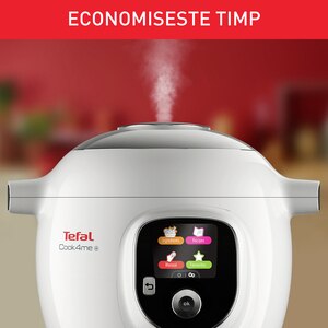 Multicooker TEFAL Cook4Me+ CY851130, 6l, 1600W, 6 programe, aplicatie 150 retete, alb-gri Multicooker TEFAL Cook4Me+ CY851130, 6l, 1600W, 6 programe, aplicatie 150 retete, alb-gri