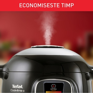 Multicooker TEFAL Cook4Me+ Connect CY855830, 6l, 1600W, 6 programe, negru-argintiu Multicooker TEFAL Cook4Me+ Connect CY855830, 6l, 1600W, 6 programe, negru-argintiu