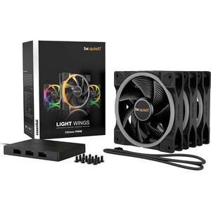 Set 3 ventilatoare BE QUIET! Light Wings PWM Triple Pack, 120 mm, iluminare ARGB, VEBQBL076 Set 3 ventilatoare BE QUIET! Light Wings PWM Triple Pack, 120 mm, iluminare ARGB, VEBQBL076