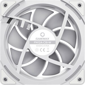 Ventilator GAMEMAX FN12A-C8I-W, 120mm, iluminare ARGB, VEGMFN12AC8IWH Ventilator GAMEMAX FN12A-C8I-W, 120mm, iluminare ARGB, VEGMFN12AC8IWH