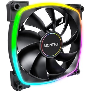 Ventilator MONTECH AX140 PWM Black, 140 mm, iluminare ARGB, VEMTAX140BK Ventilator MONTECH AX140 PWM Black, 140 mm, iluminare ARGB, VEMTAX140BK