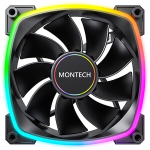 Ventilator MONTECH RX140 PWM Black, 140 mm, iluminare ARGB, VEMTRX140BK Ventilator MONTECH RX140 PWM Black, 140 mm, iluminare ARGB, VEMTRX140BK