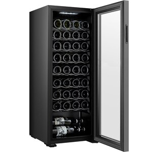 Racitor de vinuri VORTEX VWC10NBK01D, 36 sticle, H 110 cm, Clasa G, negru Racitor de vinuri VORTEX VWC10NBK01D, 36 sticle, H 110 cm, Clasa G, negru