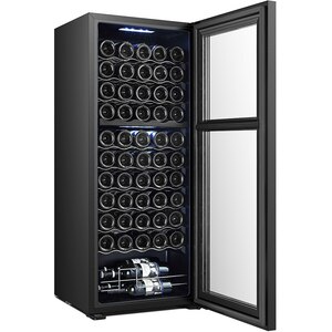 Racitor de vinuri VORTEX VWC15NBK02D, 55 sticle, H 126 cm, Clasa G, negru Racitor de vinuri VORTEX VWC15NBK02D, 55 sticle, H 126 cm, Clasa G, negru