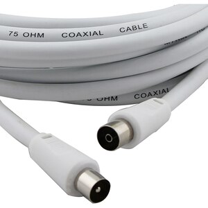 Cablu antena coaxial VORTEX VO2832, 1.5m, alb Cablu antena coaxial VORTEX VO2832, 1.5m, alb