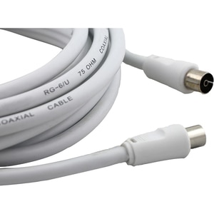 Cablu antena coaxial VORTEX VO2834, 10m, alb Cablu antena coaxial VORTEX VO2834, 10m, alb