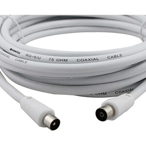 Cablu antena coaxial VORTEX VO2833, 3m, alb Cablu antena coaxial VORTEX VO2833, 3m, alb