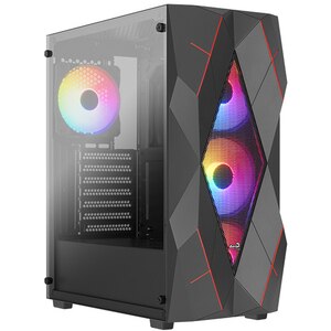 Carcasa AEROCOOL Volcan V1, USB 3.0, Fara sursa, Iluminare FRGB, negru Carcasa AEROCOOL Volcan V1, USB 3.0, Fara sursa, Iluminare FRGB, negru