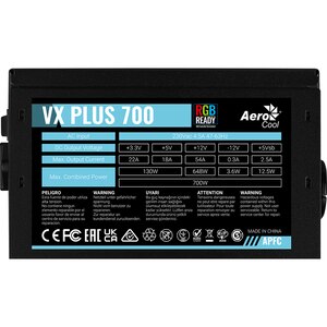 Sursa PC AEROCOOL VX Plus 700 RGB, 700W, 120mm Sursa PC AEROCOOL VX Plus 700 RGB, 700W, 120mm