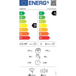 Masina de spalat rufe frontala cu uscator GORENJE W1D2A964ADS, SteamTech, 9/6 kg, 1400rpm, Clasa A/D, alb Masina de spalat rufe frontala cu uscator GORENJE W1D2A964ADS, SteamTech, 9/6 kg, 1400rpm, Clasa A/D, alb