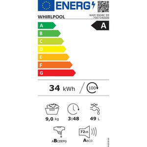 Masina de spalat rufe frontala WHIRLPOOL WAM 99GBC EE, 6th Sense, 9 kg, 1400rpm, Clasa A, Wi-Fi, antracit Masina de spalat rufe frontala WHIRLPOOL WAM 99GBC EE, 6th Sense, 9 kg, 1400rpm, Clasa A, Wi-Fi, antracit