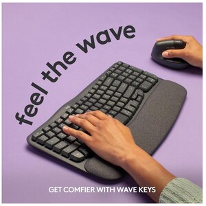 Tastatura wireless LOGITECH Wave Keys, Bluetooth, USB, Layout US INT, grafit Tastatura wireless LOGITECH Wave Keys, Bluetooth, USB, Layout US INT, grafit