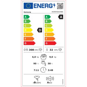 Masina de spalat rufe frontala cu uscator SAMSUNG WD90HG6U94BEU4, AI Control, AI EcoBubble, 9/6 kg, 1400rpm, Clasa A/D, alb Masina de spalat rufe frontala cu uscator SAMSUNG WD90HG6U94BEU4, AI Control, AI EcoBubble, 9/6 kg, 1400rpm, Clasa A/D, alb