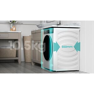 Masina de spalat rufe frontala HISENSE WF5I1045BWQ, Steam, 10.5 kg, 1400rpm, Clasa A, Wi-Fi, alb Masina de spalat rufe frontala HISENSE WF5I1045BWQ, Steam, 10.5 kg, 1400rpm, Clasa A, Wi-Fi, alb