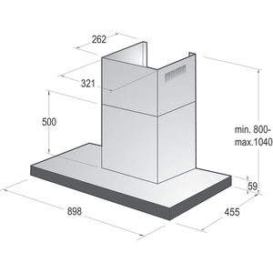 Hota decorativa GORENJE WHT943E4XBG, 1 motor, 650 m3/h, L 90 cm, inox Hota decorativa GORENJE WHT943E4XBG, 1 motor, 650 m3/h, L 90 cm, inox