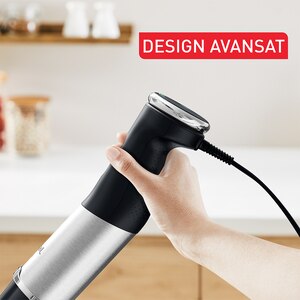 Mixer vertical TEFAL Quickchef+ HB671830, 0.8l, 1000W, 20 trepte viteza, negru-argintiu Mixer vertical TEFAL Quickchef+ HB671830, 0.8l, 1000W, 20 trepte viteza, negru-argintiu