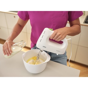 Mixer de mana BRAUN MultiMix 1 HM 1110 WH, 450W, 4 trepte viteza, alb-verde Mixer de mana BRAUN MultiMix 1 HM 1110 WH, 450W, 4 trepte viteza, alb-verde