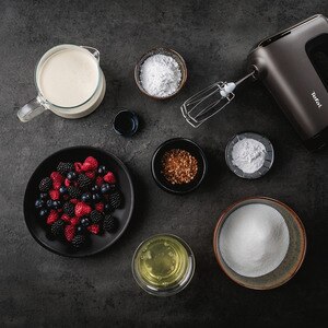 Mixer de mana TEFAL PowerMix Silence HT650E38, 600W, 5 trepte viteza, gri-negru Mixer de mana TEFAL PowerMix Silence HT650E38, 600W, 5 trepte viteza, gri-negru