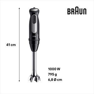 Mixer vertical BRAUN MultiQuick 5 Pro MQ55307M, 0.6l, 1000W, 25 trepte viteza, negru-argintiu Mixer vertical BRAUN MultiQuick 5 Pro MQ55307M, 0.6l, 1000W, 25 trepte viteza, negru-argintiu