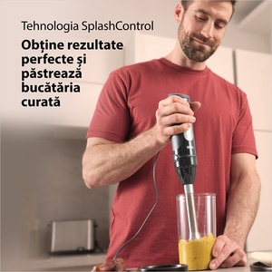 Mixer vertical BRAUN MultiQuick 5 Pro MQ55307M, 0.6l, 1000W, 25 trepte viteza, negru-argintiu Mixer vertical BRAUN MultiQuick 5 Pro MQ55307M, 0.6l, 1000W, 25 trepte viteza, negru-argintiu