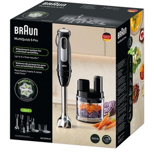 Mixer vertical BRAUN MultiQuick 5 Pro MQ55755M, 0.6l, 1000W, 25 trepte viteza, negru-argintiu Mixer vertical BRAUN MultiQuick 5 Pro MQ55755M, 0.6l, 1000W, 25 trepte viteza, negru-argintiu