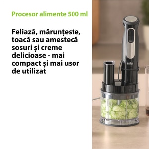 Mixer vertical BRAUN MultiQuick 5 Pro MQ55755M, 0.6l, 1000W, 25 trepte viteza, negru-argintiu Mixer vertical BRAUN MultiQuick 5 Pro MQ55755M, 0.6l, 1000W, 25 trepte viteza, negru-argintiu
