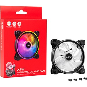 Ventilator PC XPG Hurricane 120 ARGB PWM, 120mm, negru Ventilator PC XPG Hurricane 120 ARGB PWM, 120mm, negru